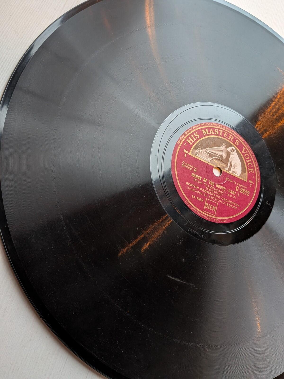 Boston Promenade Orchestra - Dance of The Hours Shellac Record - C.2812