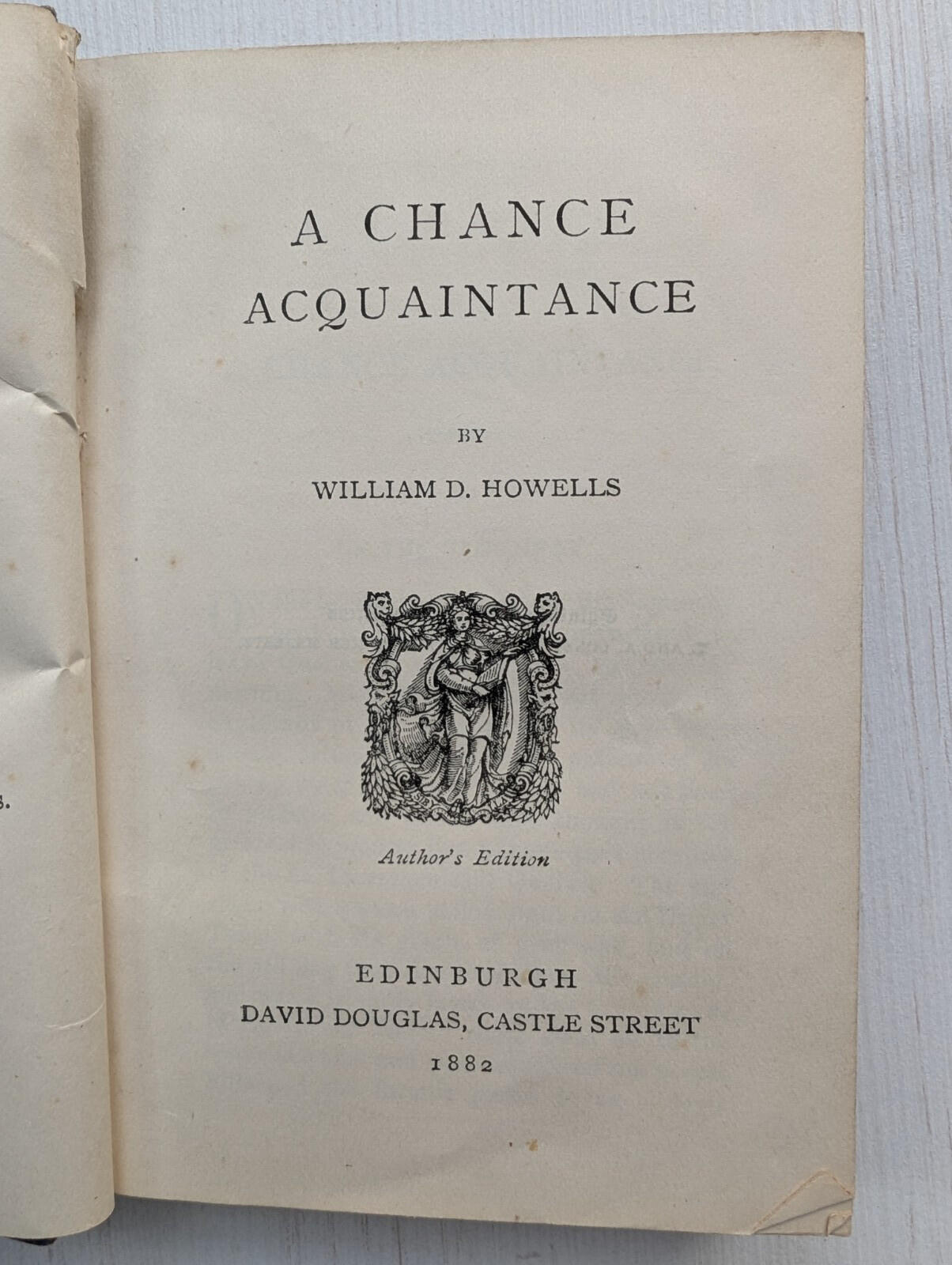 A Chance Acquaintance by William D. Howells - 1882 - Edinburgh University Press