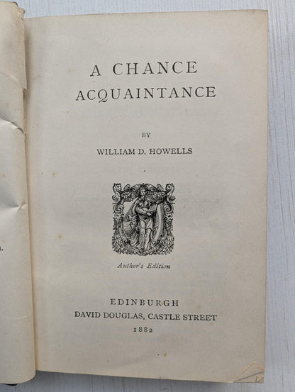 A Chance Acquaintance by William D. Howells - 1882 - Edinburgh University Press