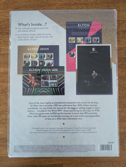 Elton John Souvenir Stamp Pack - Royal Mail/W.H.Smith Exclusive 2019 - Sealed