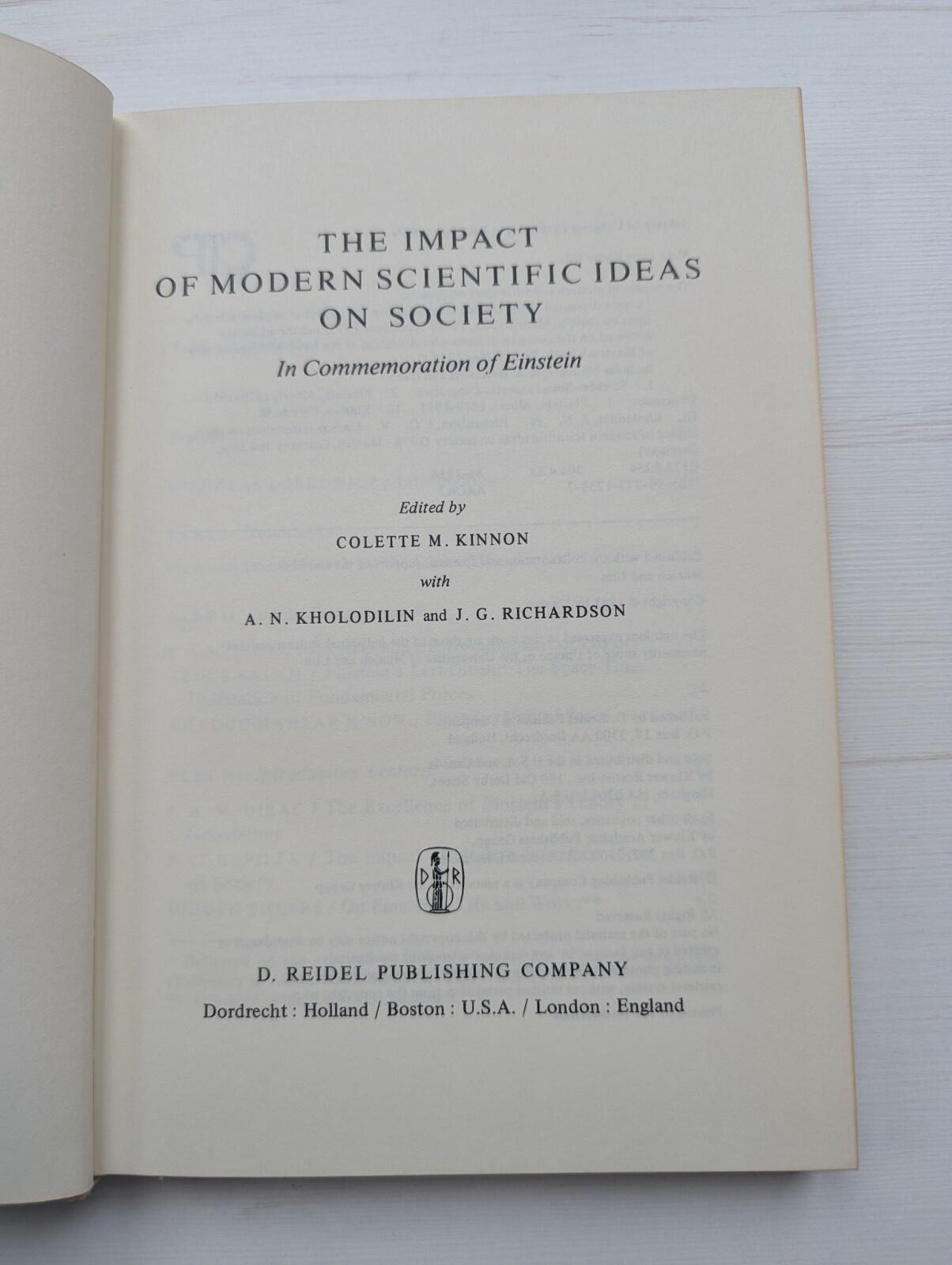 The Impact of Modern Scientific Ideas on Society - 1981 - D. Reidel Publishing