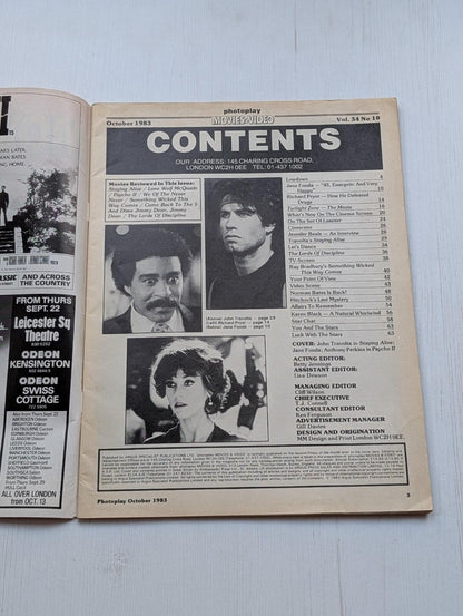 Photoplay Movies & Video Vol. 34 No. 10 - October 1983 - John Travolta Cover