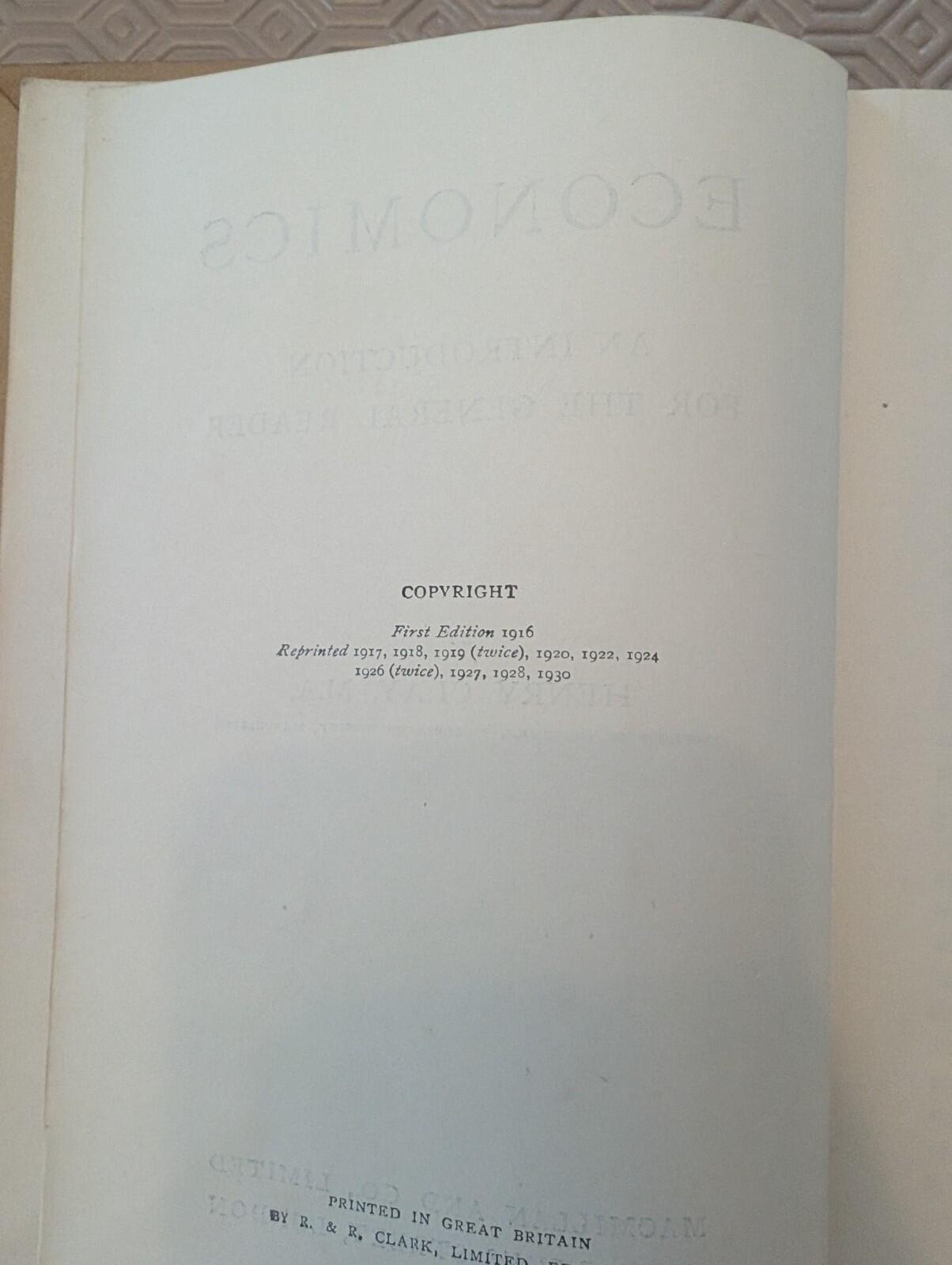 Economics: An Introduction For The General Reader - 1930 - Macmillan & Co