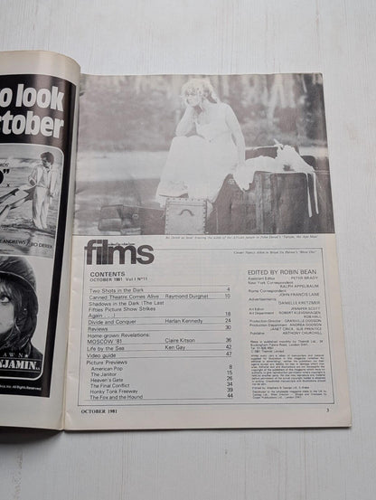 Films on Screen and Video Vol. 1 No. 11 October 1981 - Nancy Allen Cover