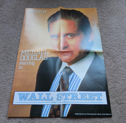 Photoplay Vol. 40 No. 2 Feb 1989 - Includes Michael Douglas Wall Street Poster