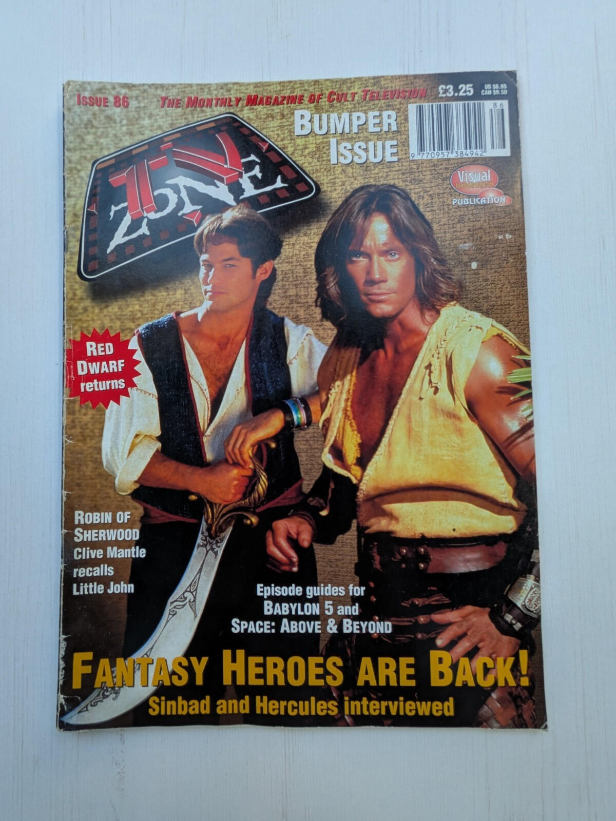 TV Zone Issue 86 January 1997 - Bumper Issue, Sinbad and Hercules Cover