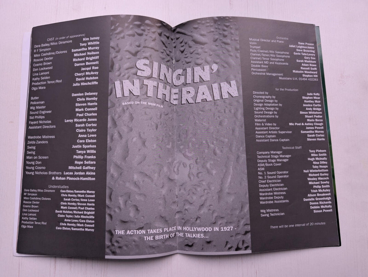 Singin' In The Rain Manchester Opera House Programme - July 2002