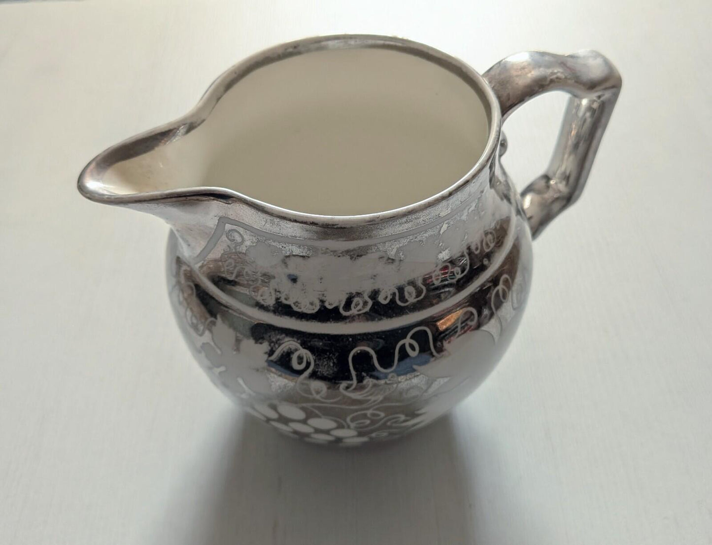 Vintage Gray's Pottery Silver Lustre Jug - 1954 - Made in Stoke-On-Trent