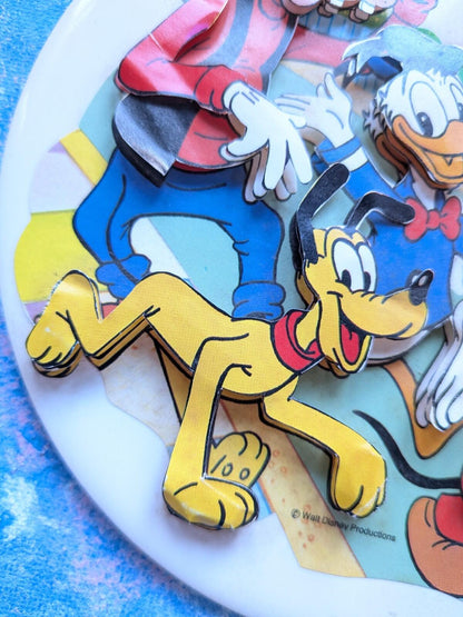 Vintage Disney Mickey Mouse & Friends Ceramic + Paper Plate - H & R Johnson Ltd