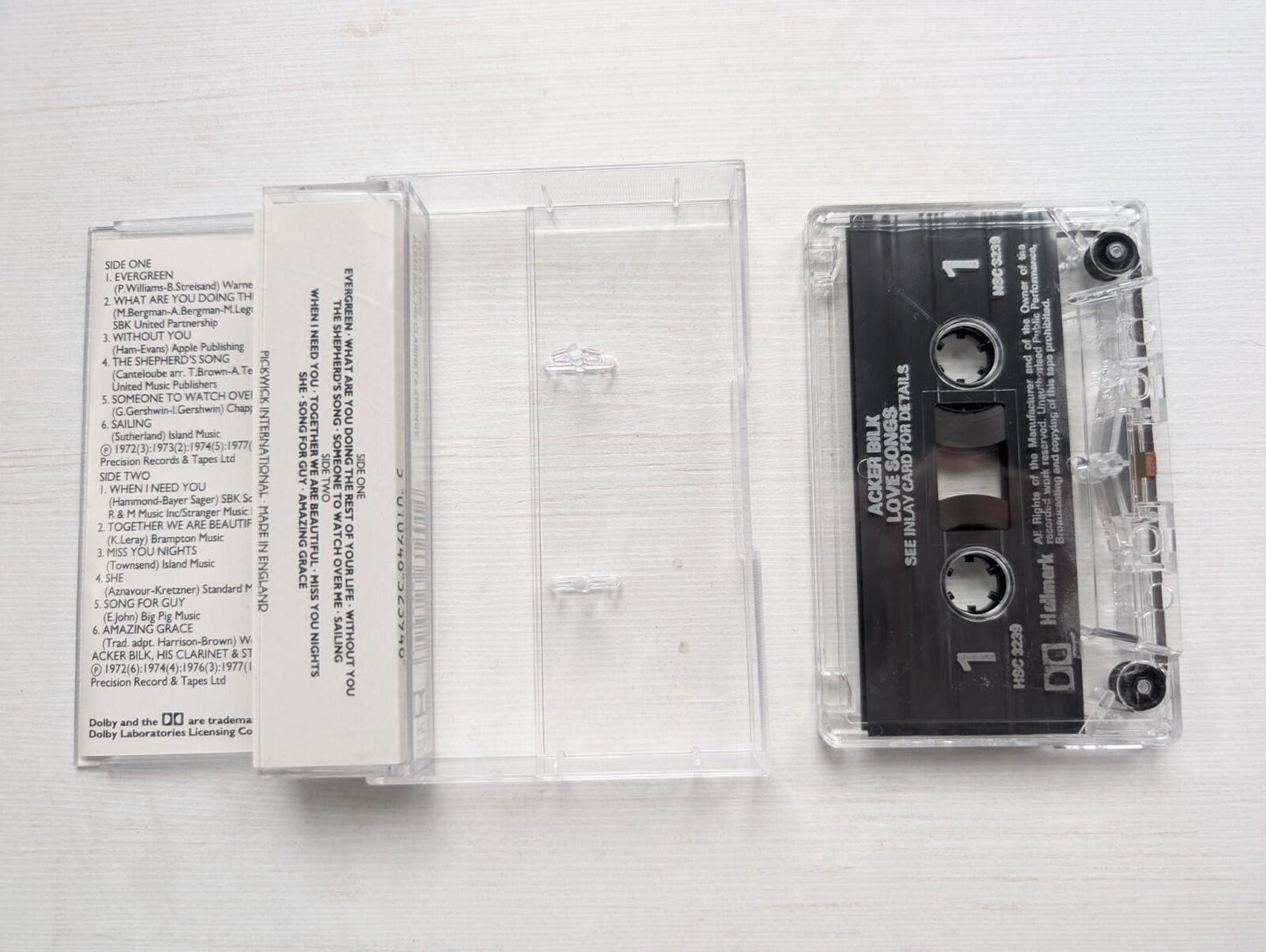 Acker Bilk - Love Songs - 1980 - Hallmark Cassette Tape
