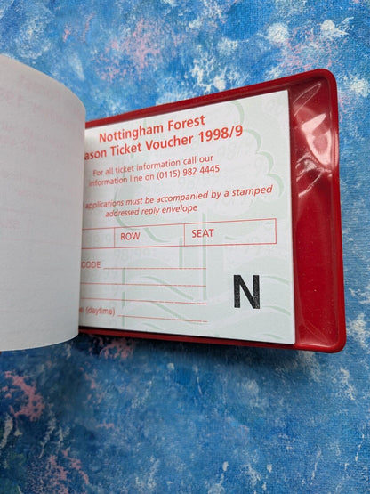 Nottingham Forest Football Club 1998/1999 Season Ticket and Ticket Book