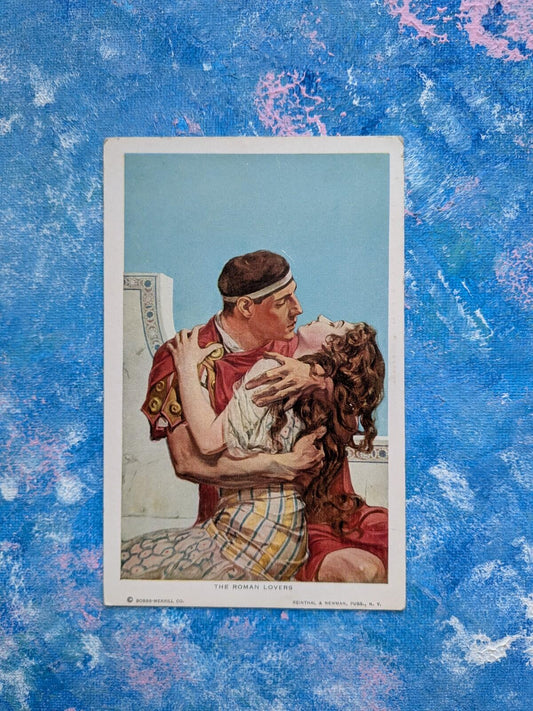 Antique Art Postcard The Roman Lovers, Bobbs-Merrill Co/Reinthal & Newman 1910