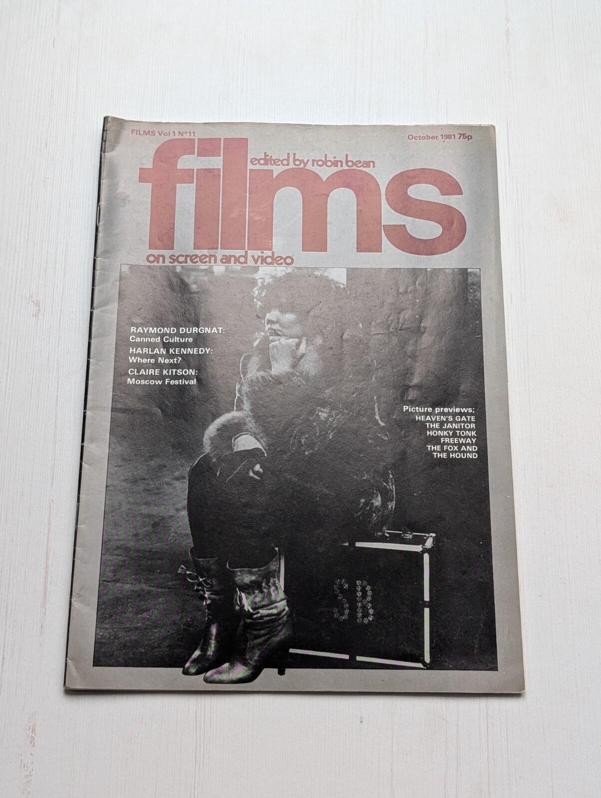 Films on Screen and Video Vol. 1 No. 11 October 1981 - Nancy Allen Cover