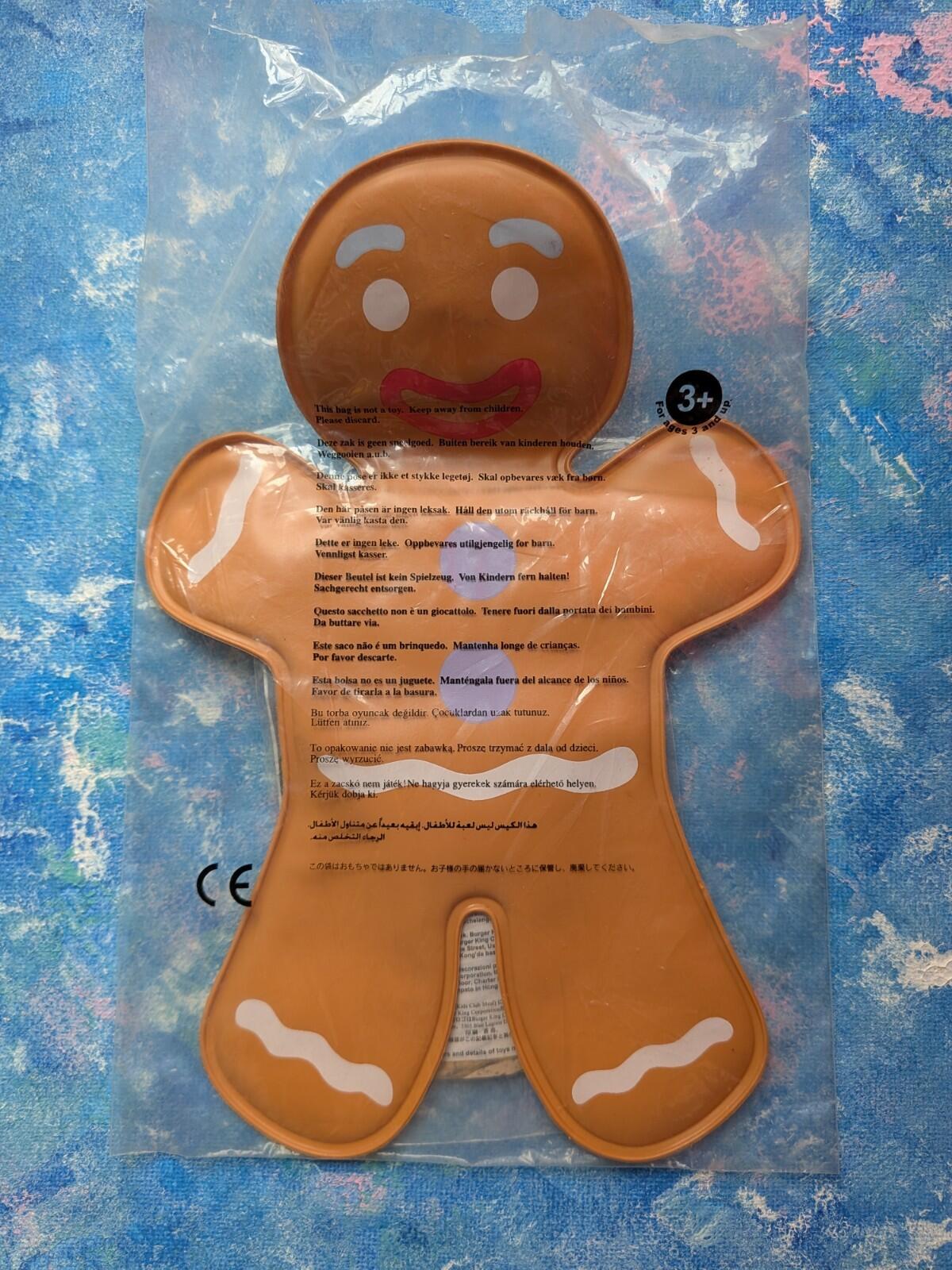Rare Shrek 2 Gingy Gingerbread Man Inflatable Toy - 2004 - Burger King