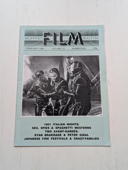 Monthly Film Bulletin Vol. 53 No. 625, February 1986, The British Film Institute