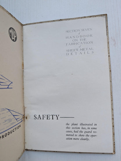 Handbook on The Fabrication of Sheet Metal Details - Sections 5, 6 & 7