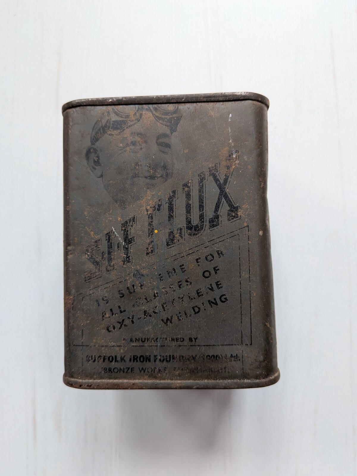 Vintage S.I.F Flux Welding Flux Tin - Suffolk Iron Foundry 1920s - See Details