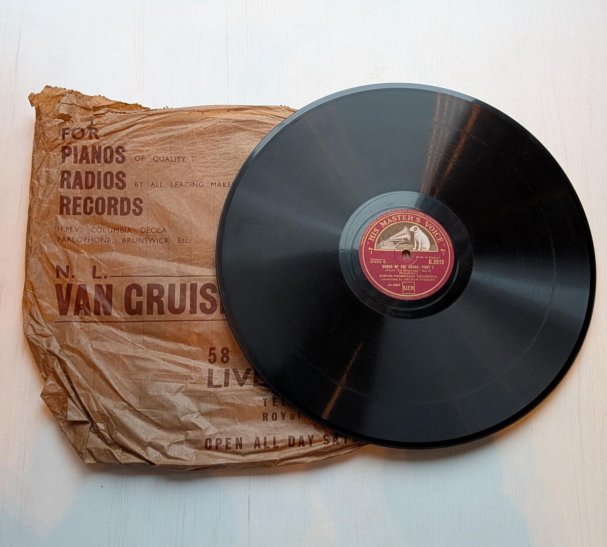 Boston Promenade Orchestra - Dance of The Hours Shellac Record - C.2812