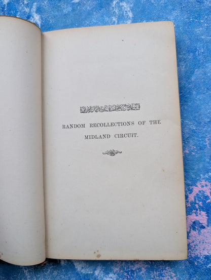 Random Recollections Of The Midland Circuit by Robert Walton - 1873, See Details