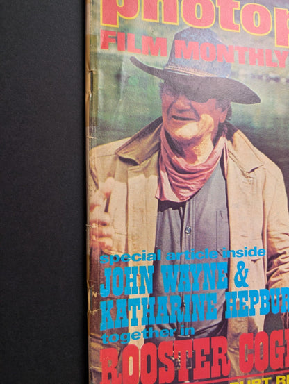 Photoplay Film Monthly December 1975 - John Wayne & Katharine Hepburn Cover