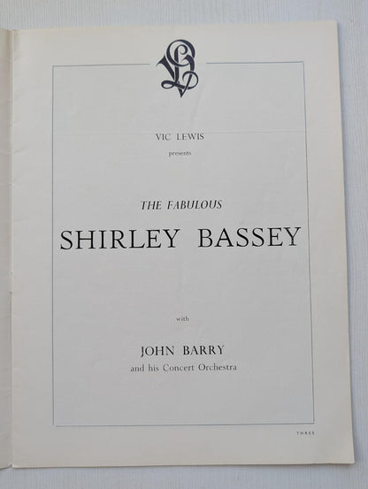 Shirley Bassey 1964 Souvenir Programme - Signed by Shirley Bassey, See Details