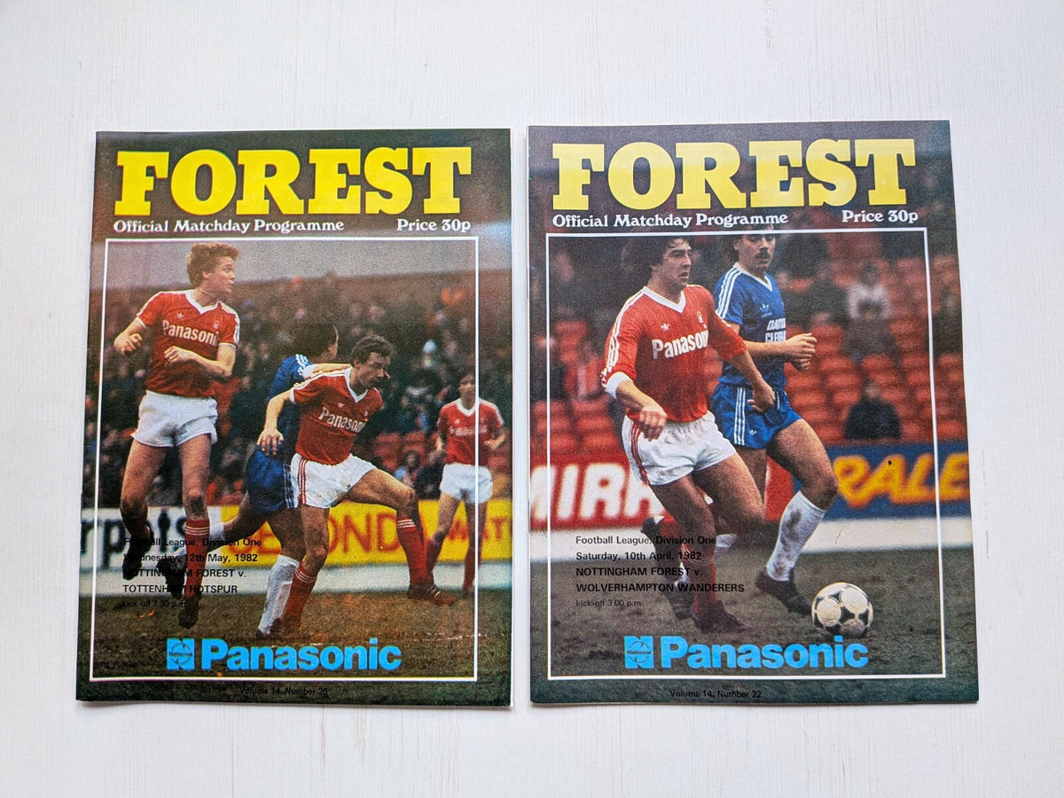Nottingham Forest 1982 Match Programmes x12 Bundle