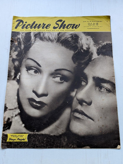Picture Show Vol. 55 No. 1430 August 26th, 1950 - Marlene Dietrich/Richard Todd