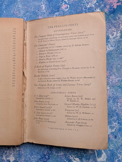 The Penguin Book of Modern American Verse - Geoffrey Moore - 1954