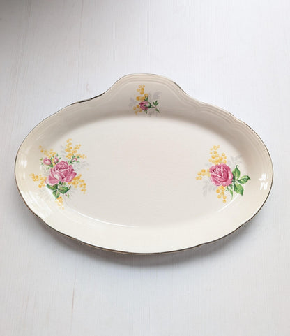 Vintage Alfred Meakin Rosemont Oval Serving Platter Dish - 1940s