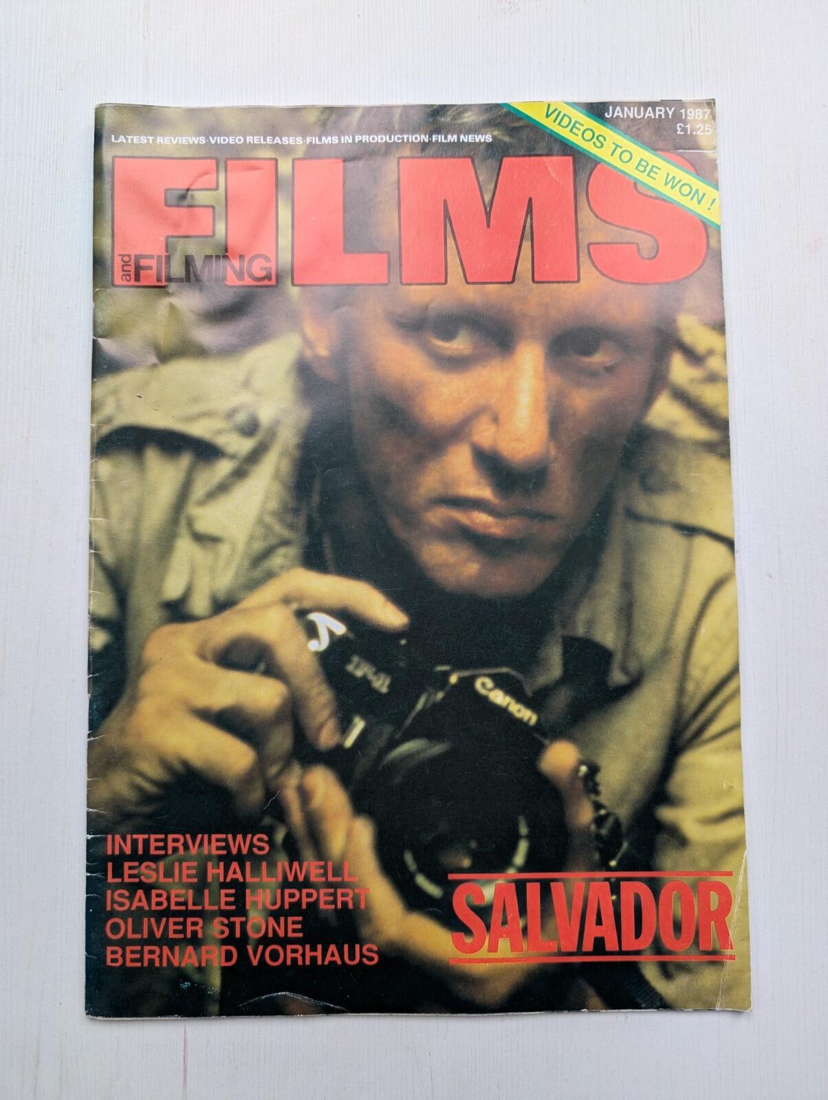 Films and Filming No. 388 January 1987 - James Woods Salvador Cover