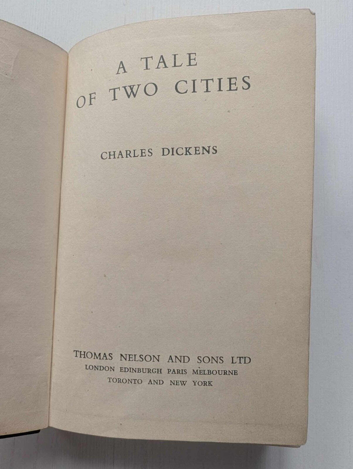 A Tale of Two Cities by Charles Dickens - 1940s Approx - Thomas Nelson & Sons Ltd