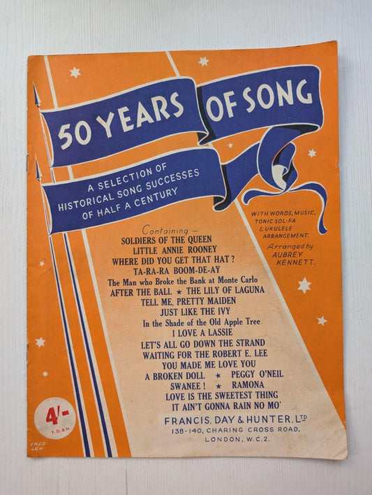 50 Years of Song Sheet Music - Aubrey Kennett - Francis Day & Hunter Ltd