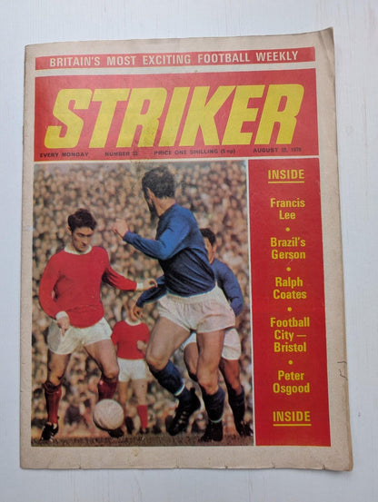 Striker No.33 22nd August 1970 - Banner Press Ltd - Francis Lee/Gerson + More