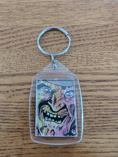 Freddy Krueger Nightmare On Elm Street Keyring, Made From Recycled Vintage Comic