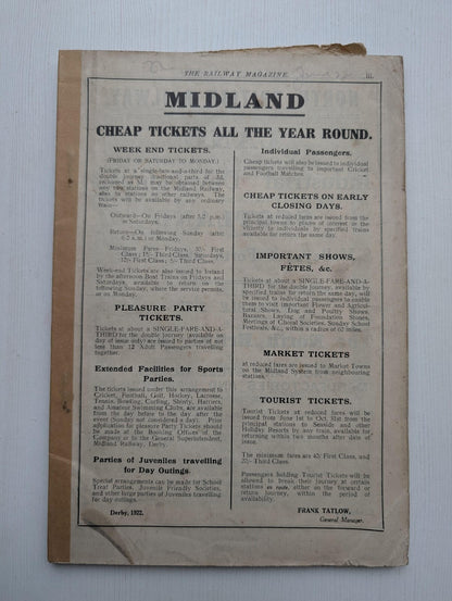 The Railway Magazine January-June 1922 - x5 Issues in Slipcase