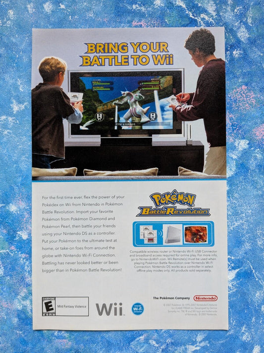 Pokemon Battle Revolution Nintendo Wii Game 2007 Advertisement - See Details