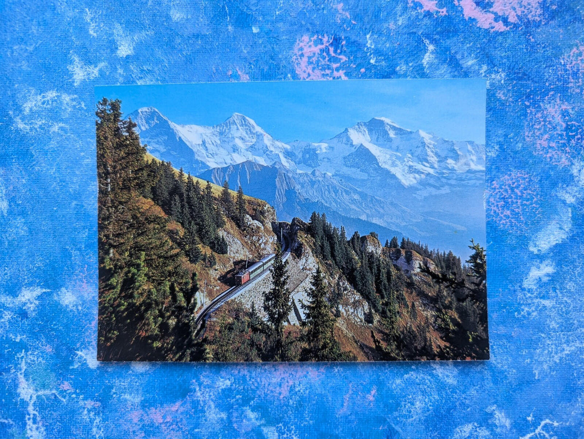 Vintage Swiss Berner-Oberland Train Postcard - Rowesa A.G