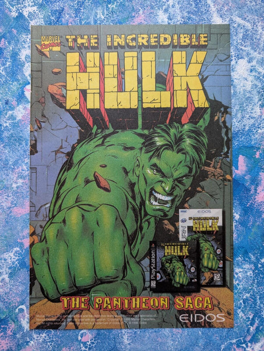 The Incredible Hulk: Pantheon Saga Playstation/Sega Saturn Advert - See Details