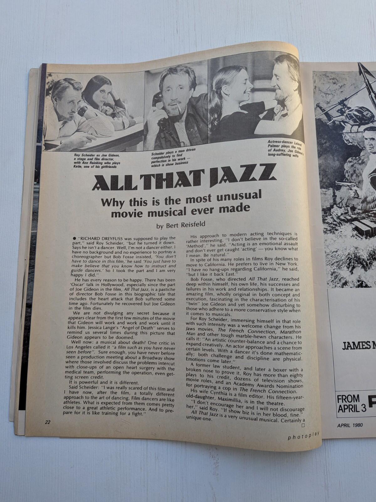 Photoplay Film & TV Scene April 1980 - David Essex Cover