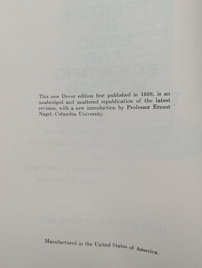 The Principles of Science: A Treatise on Logic and Scientific Method - 1958