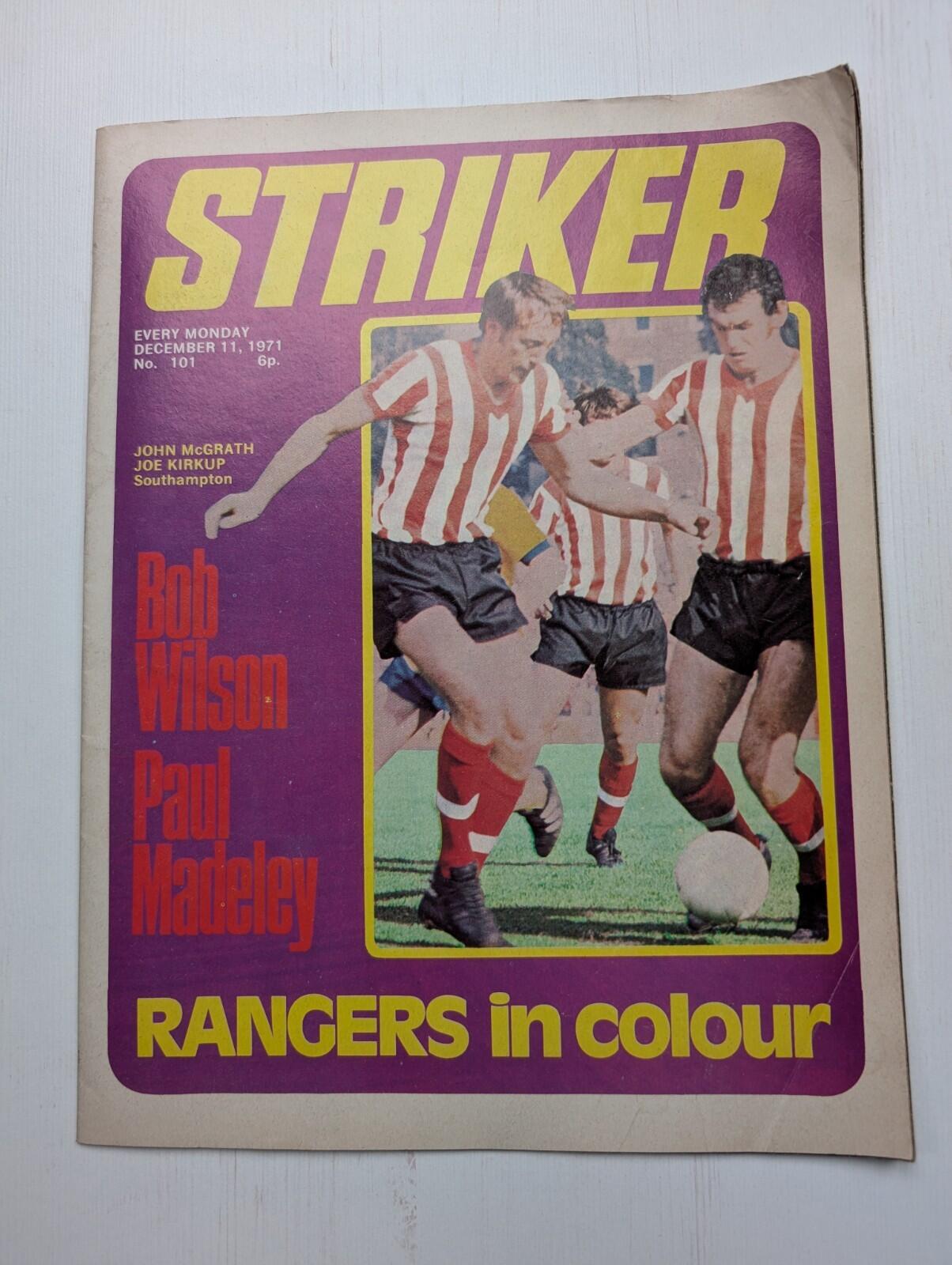 Striker No. 101 - December 11th 1971 - Banner Press Ltd - Rangers/+ More