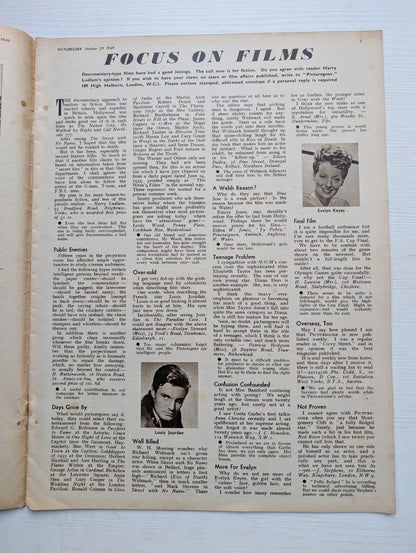 Picturegoer October 29, 1949 - Susan Hayward/Richard Conte Cover