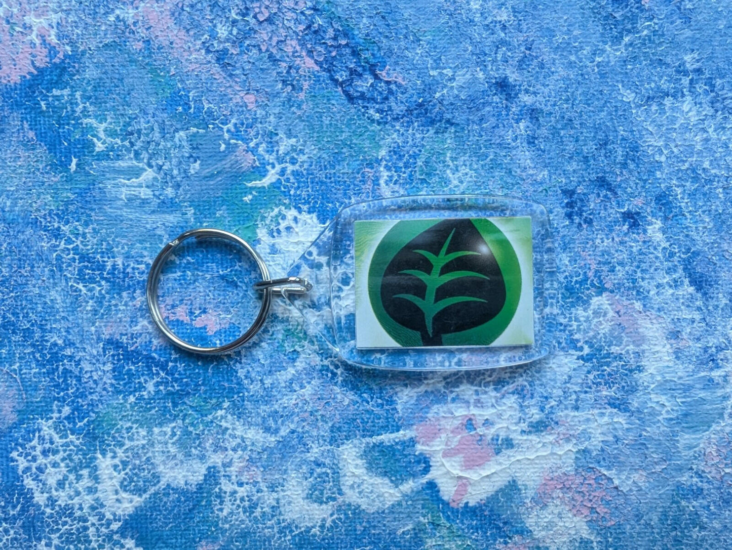 Hand-Crafted Kricketot Keyring - Made From Recycled Pokemon Cards