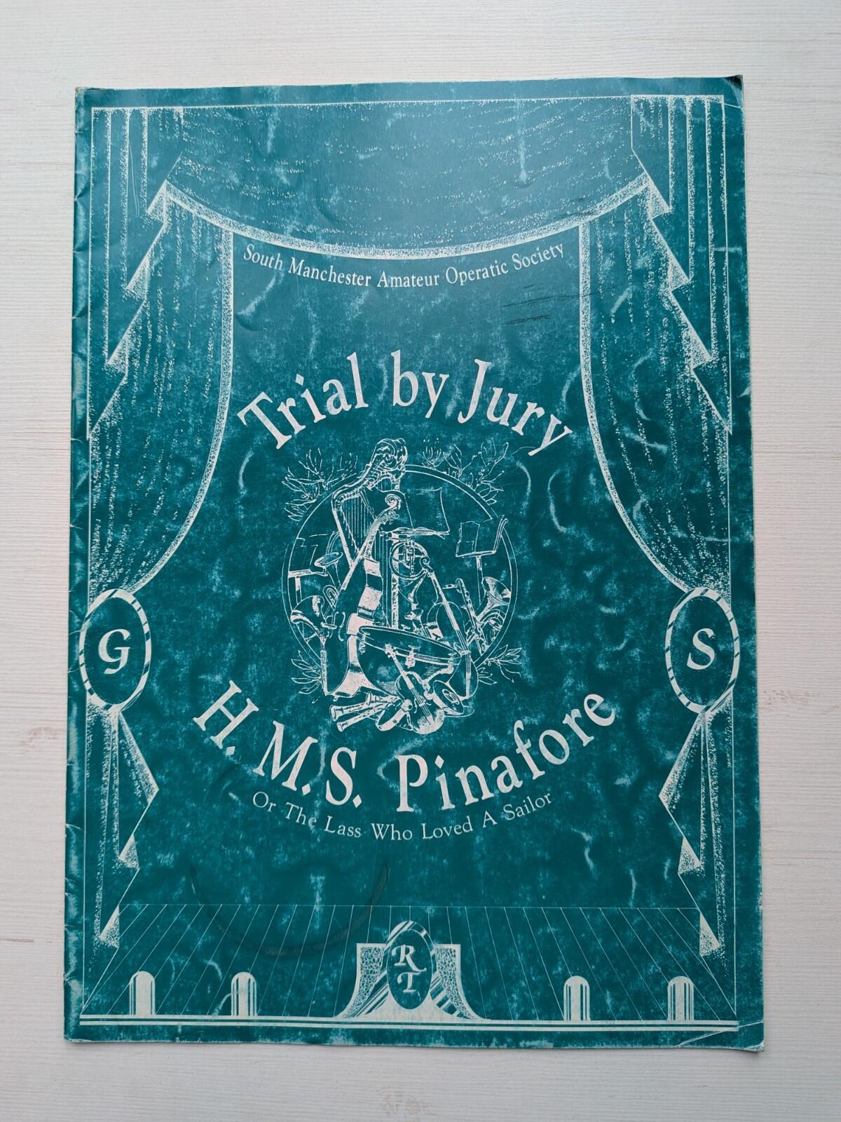 Trial by jury/HMS Pinafore Programme - South Manchester Operatic Society 1993