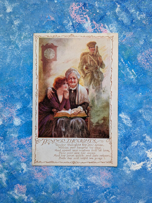 Antique World War I Postcard - A&H "Good Wish" Series No.342