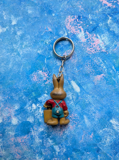 Vintage/Retro Valiant Rabbit German Novelty Keyring/Keychain