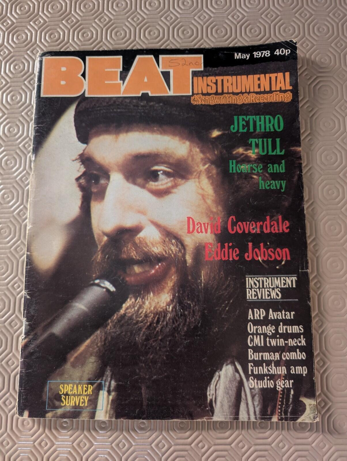 Beat Instrumental Songwriting & Recording No.139 May 1978 - Jethro Tull Cover