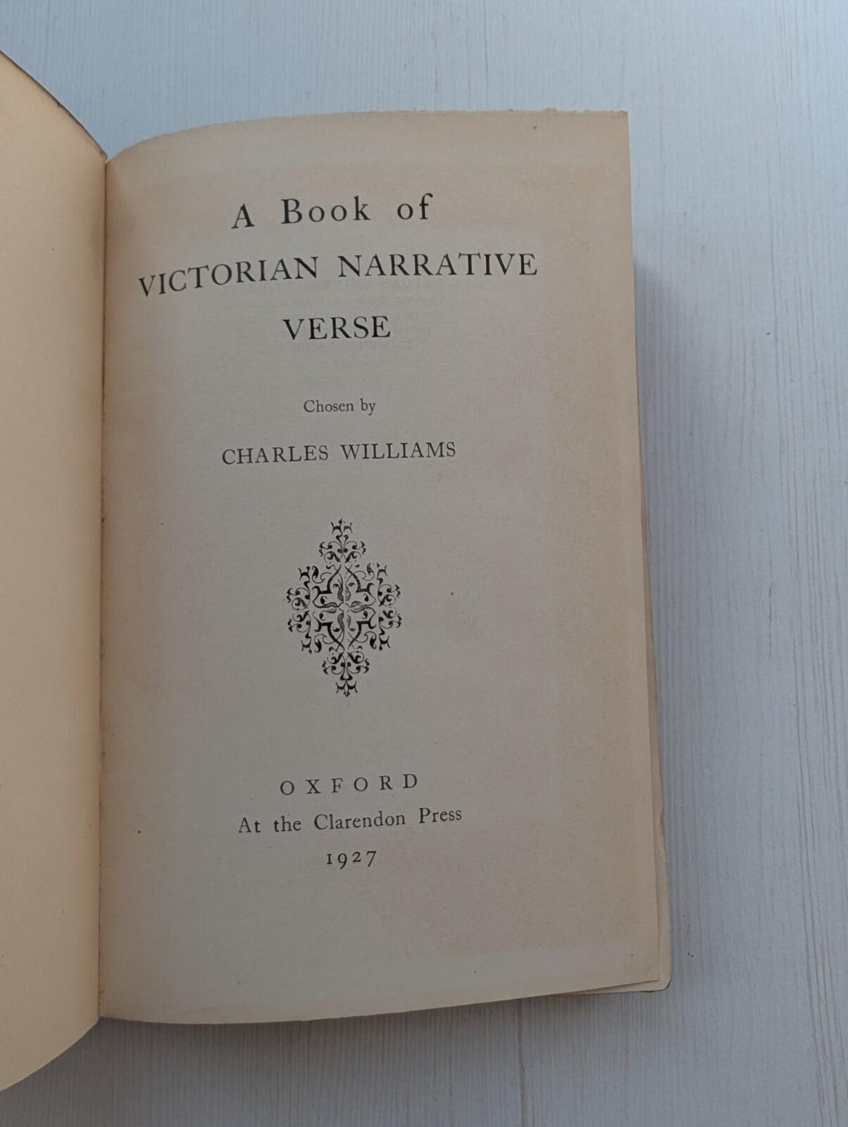 A Book of Victorian Narrative Verse - Charles Williams - 1927 - Clarendon Press