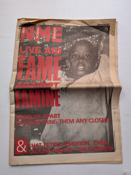 NME New Musical Express 20th July 1985 - Live Aid Fame Against Famine Cover