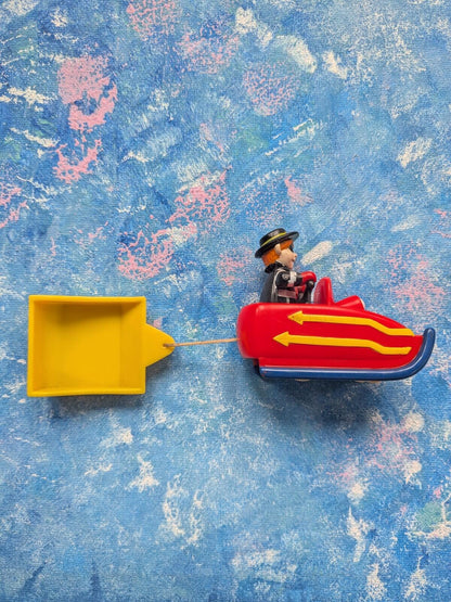 Vintage Hamburglar Snowmobile Sleigh Happy Meal Toy - 1994 - McDonalds